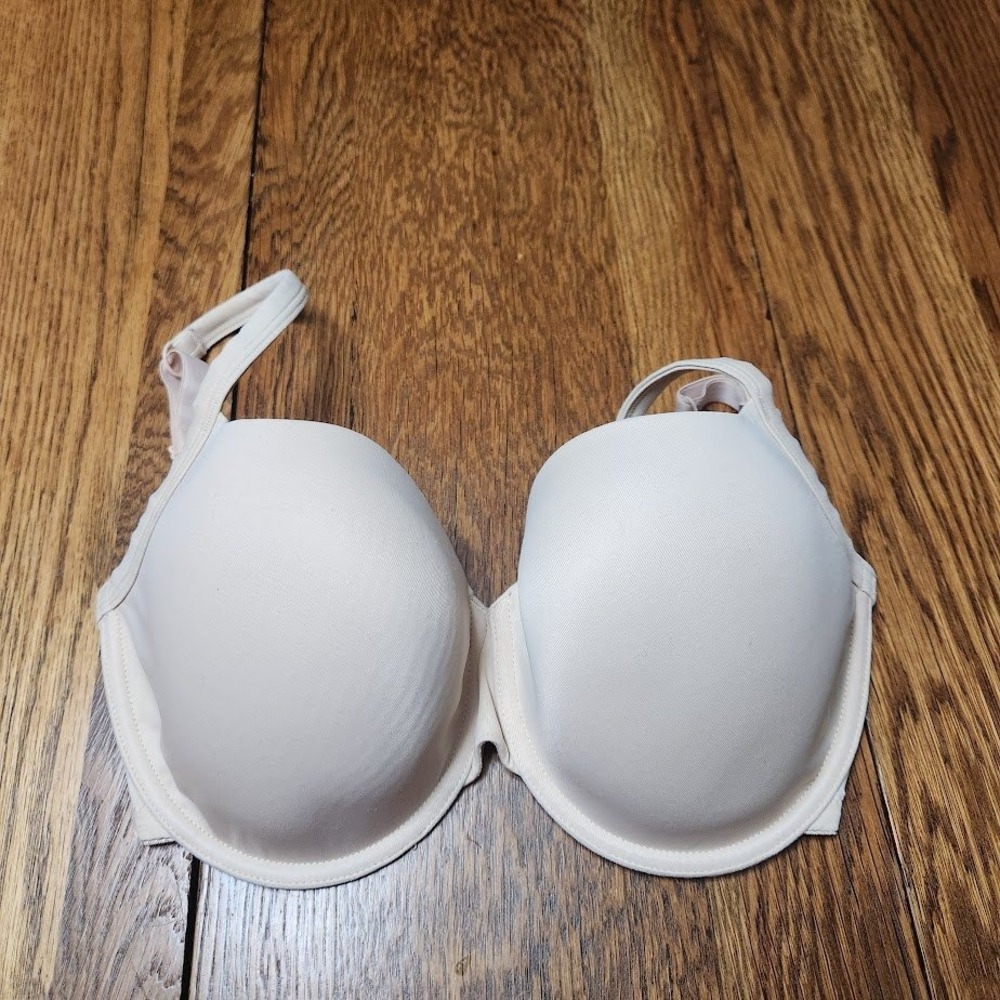 Panache Superbra Porcelain 3376 Nude Molded T-Shirt Bra 30FF Underwire Beige 790